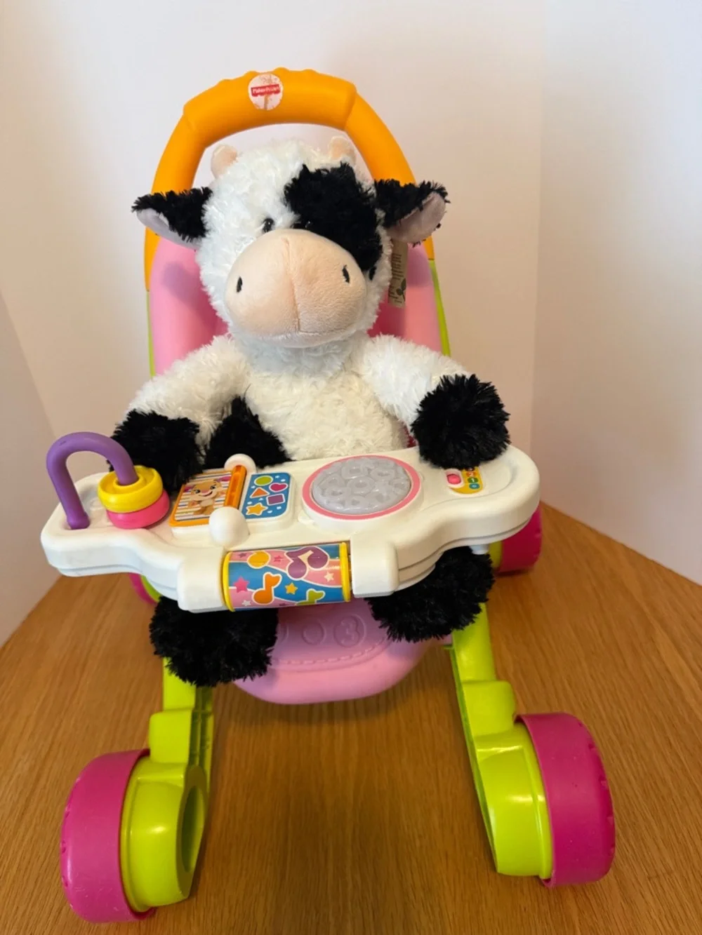 Fisher-Price Pink, Green & Yellow Interactive Activity Walker